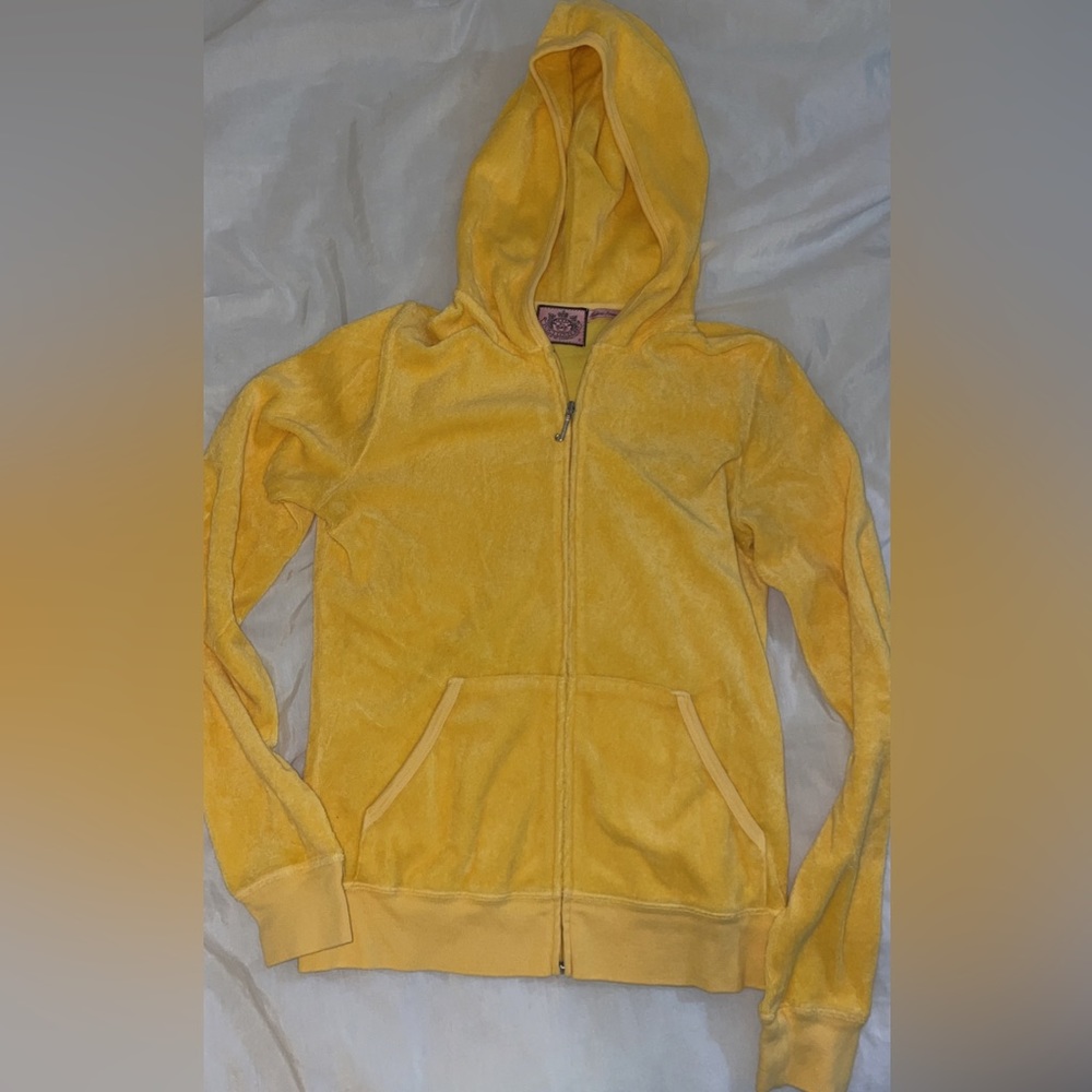Vintage Yellow Terrycloth Juicy Zip Up
